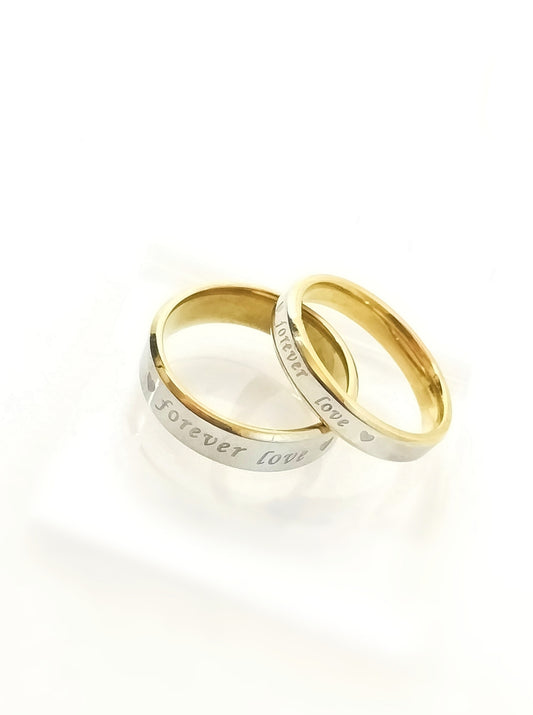Forever Love Couple Rings Gold