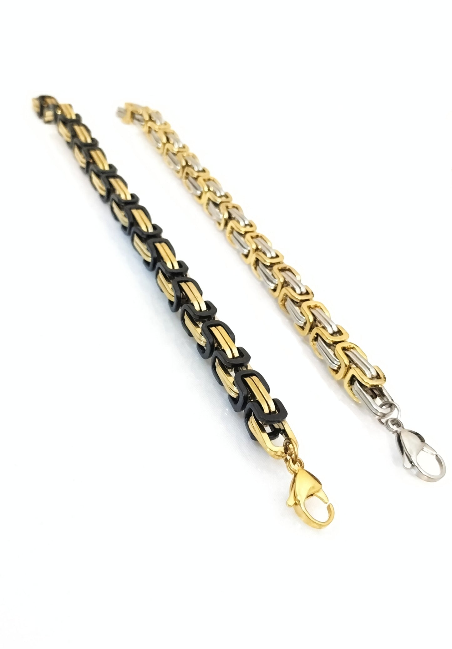 Byzantine Royal Duotone Bracelet Men 316L Stainless Steel 8MM
