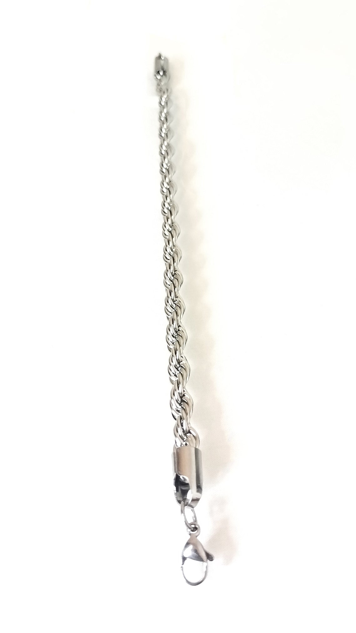 Rope Bracelet Silver Stainless Steel