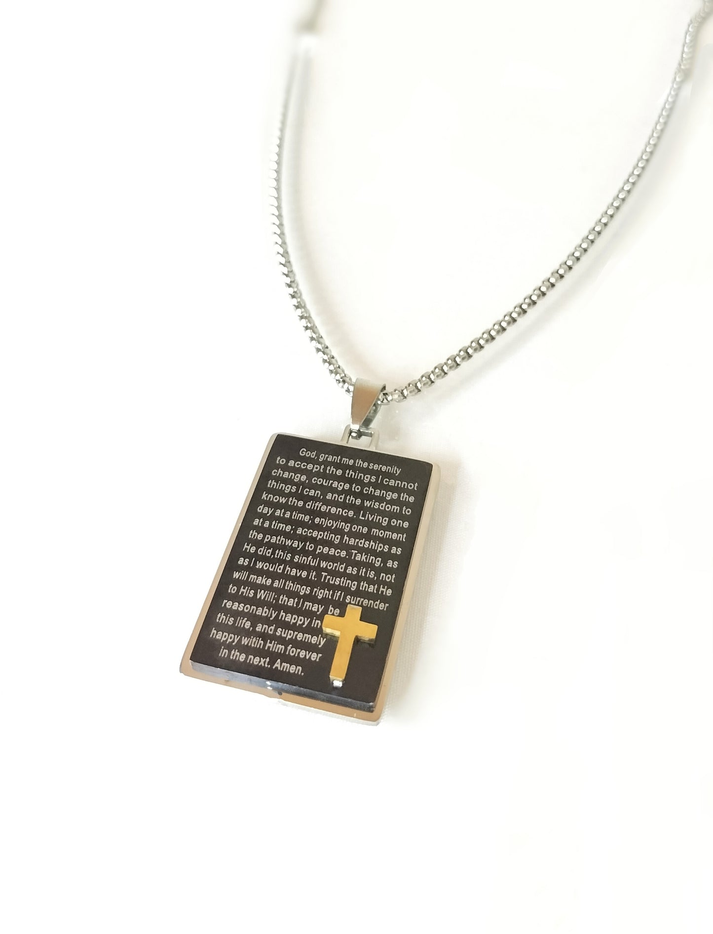 Christian Bible Verses Necklace Silver