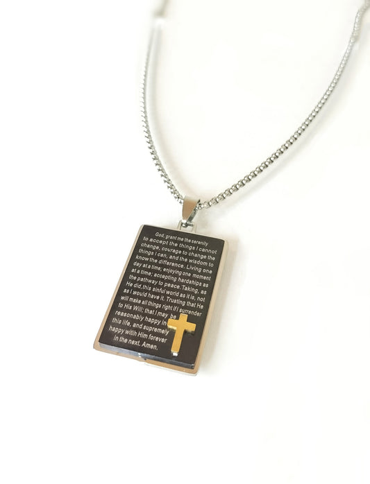 Christian Bible Verses Necklace Silver