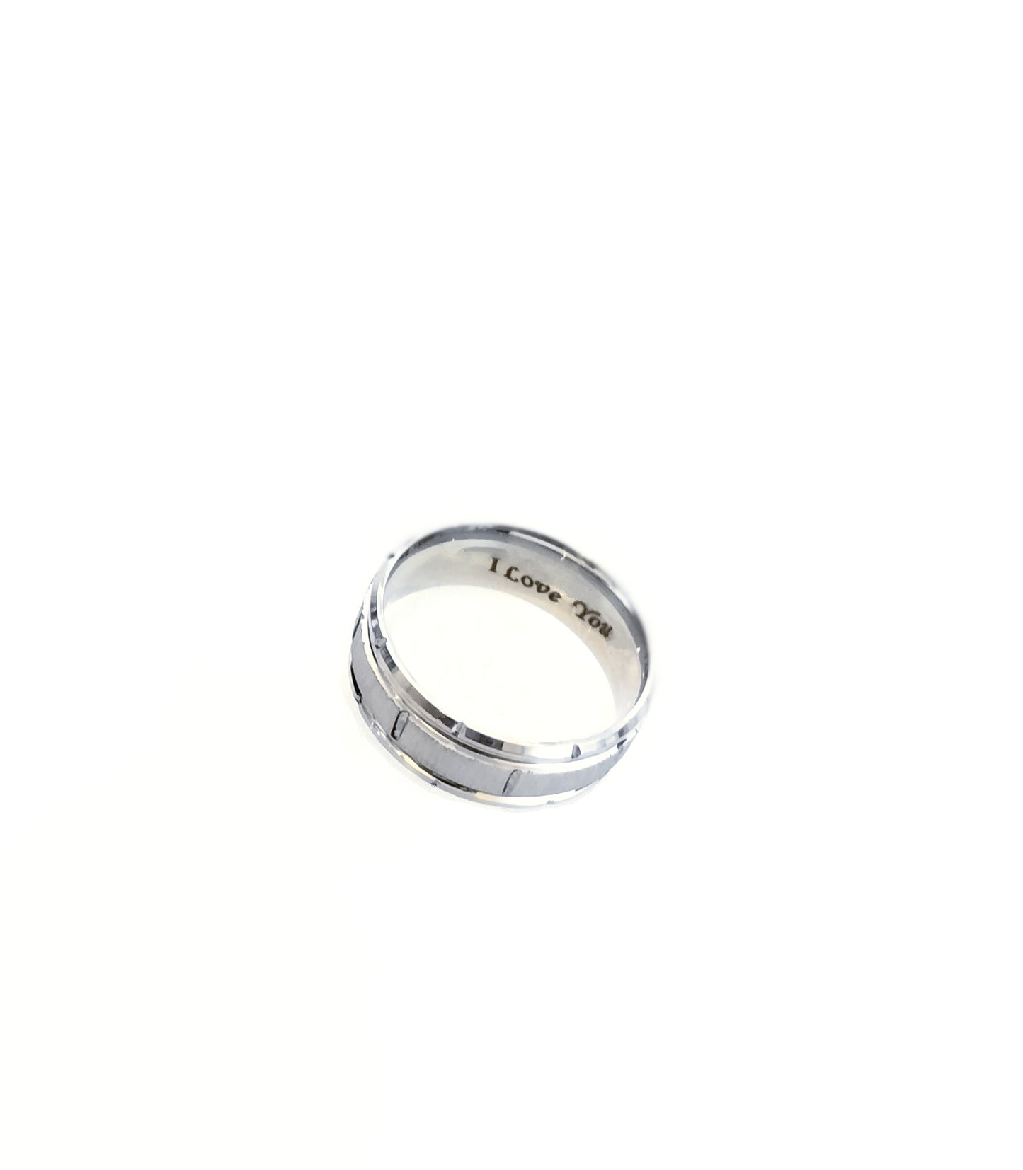 I LOVE YOU Blue&Silver Ring
