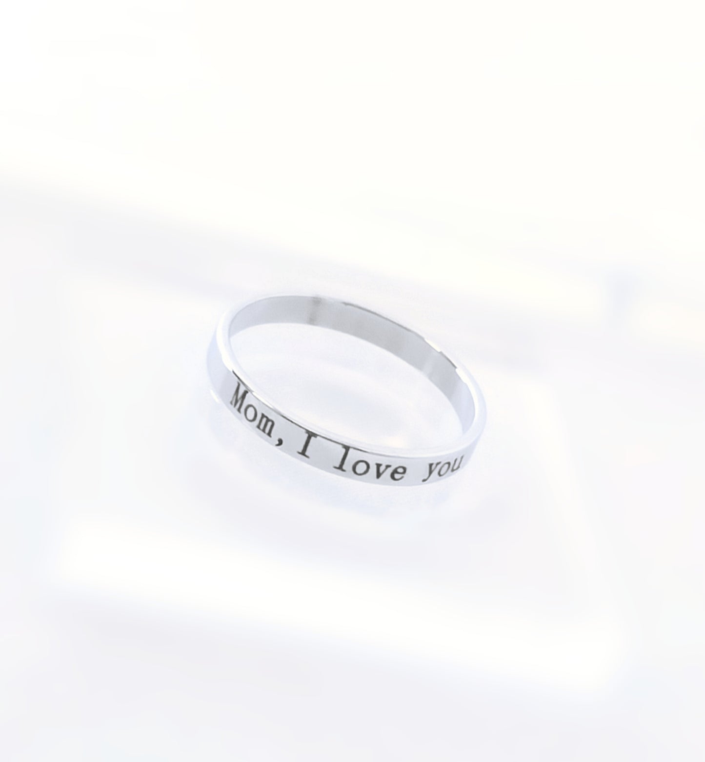 Mom I Love You Ring Silver
