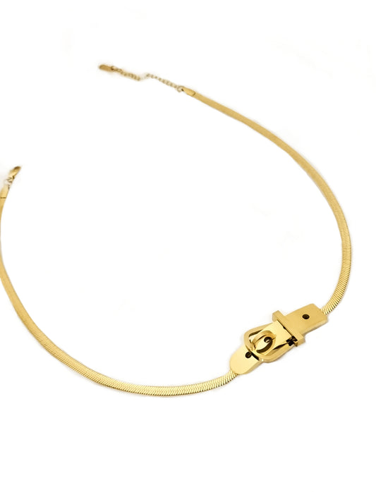 Belt Choker Necklace 316L Gold