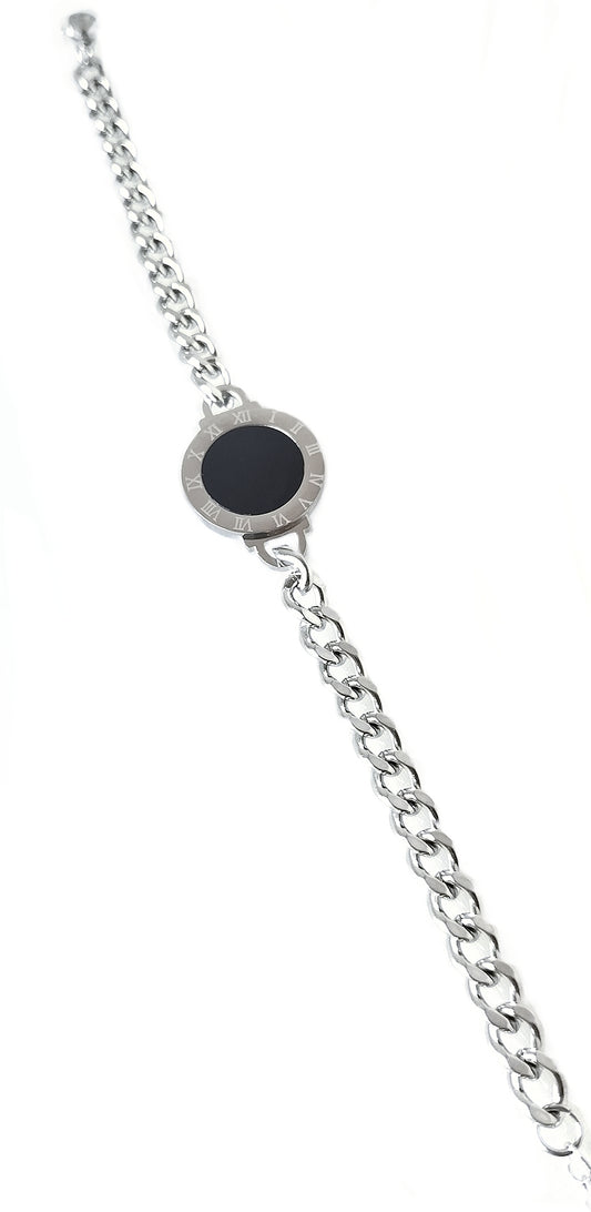 Roman Numberals Bracelet Silver