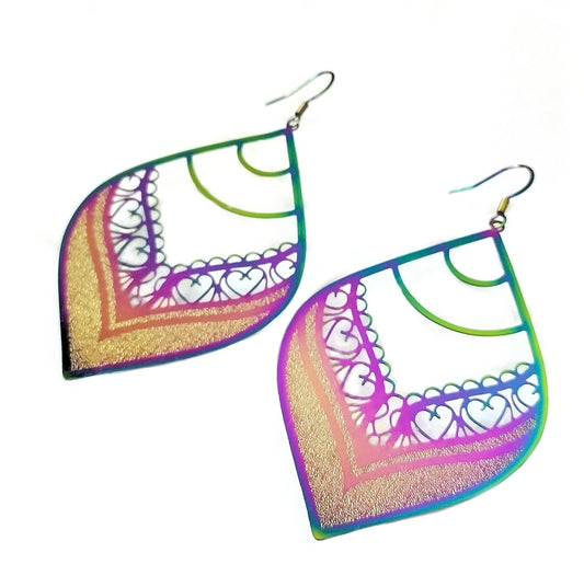 Colorful Earrings Stainless Steel