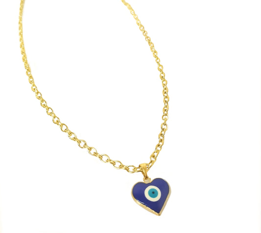 Evil Protect Eye Necklace Gold