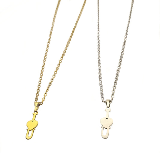 I Love U Necklace Stainless Steel