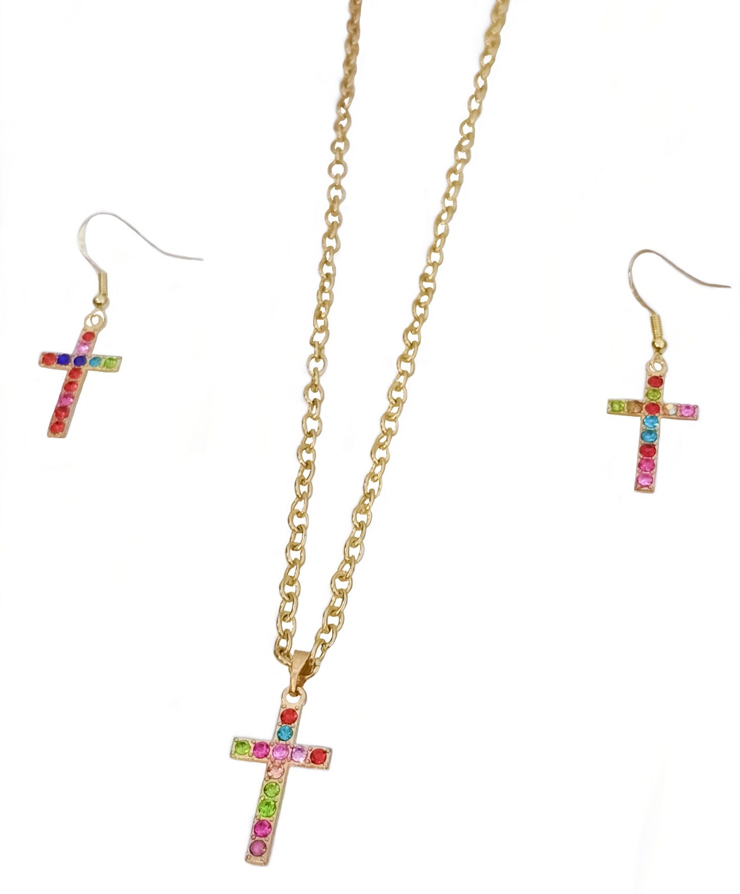 Jesus Cross Set Gold