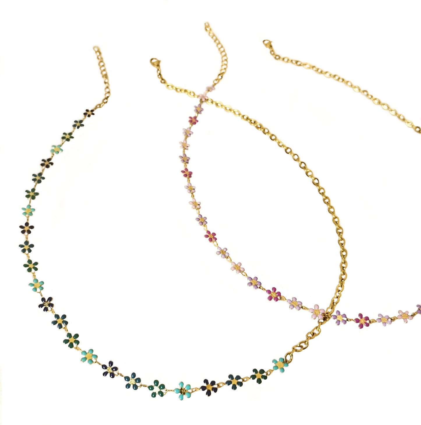 Flower Necklace Gold