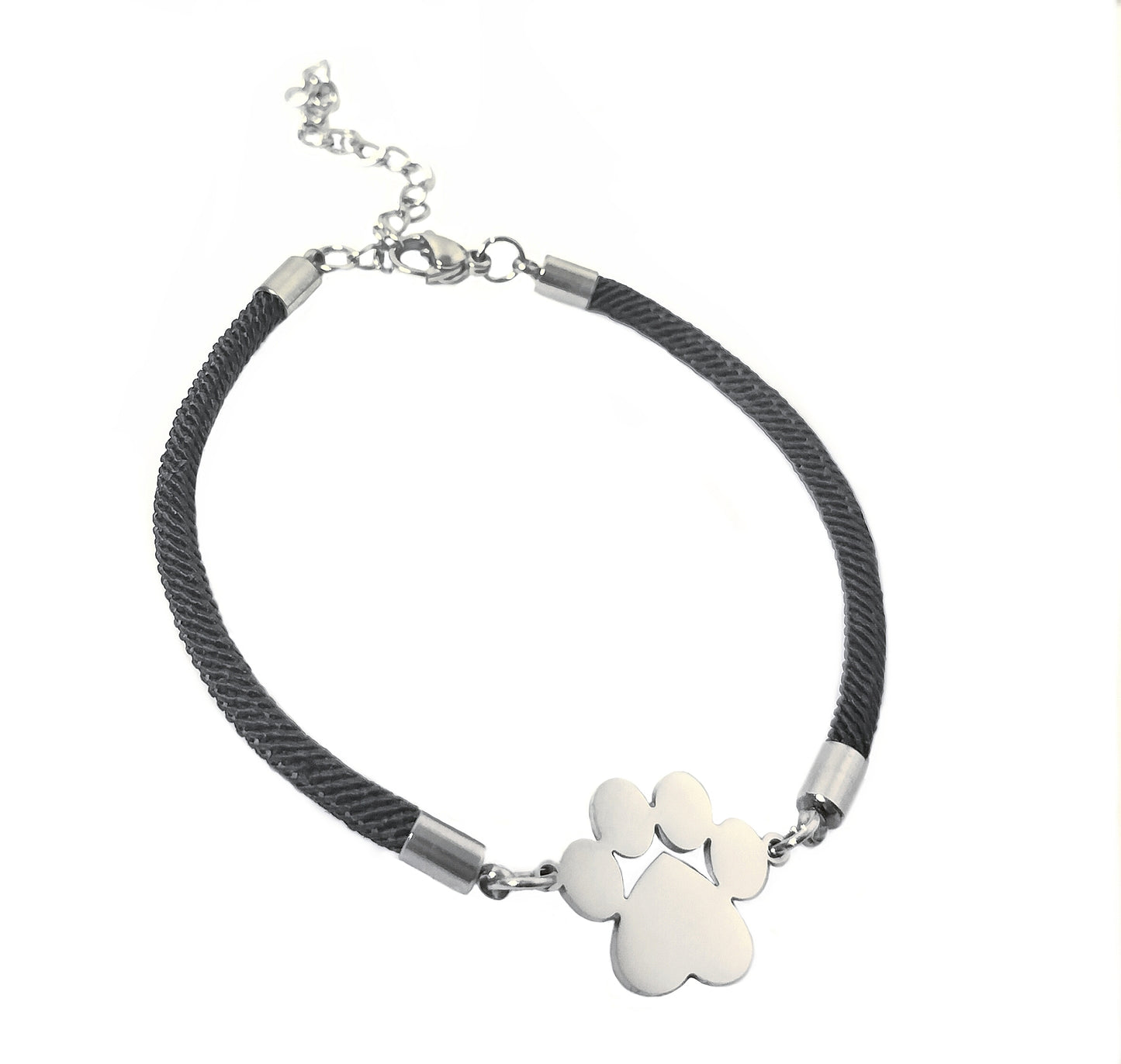 Dog/Cat Paw Bracelet Silver