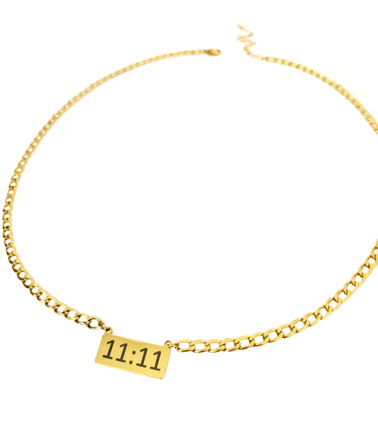 1111 Angel Number Necklace Gold