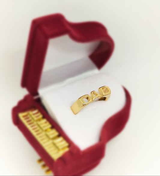 DAD Ring Gold Stainless Steel