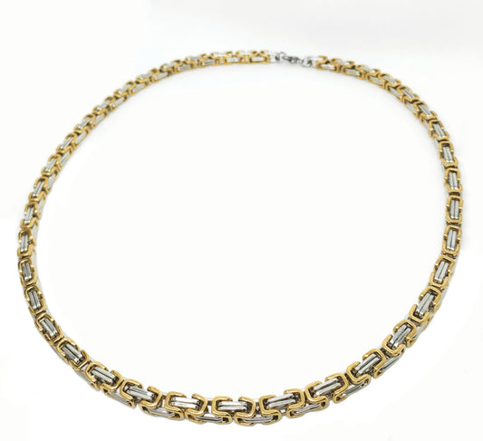 King Duotone Chain Gold&Silver 18K Goldplated