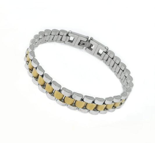 Presidente Rolex Style Duotone Bracelet Gold&Silver Stainless Steel