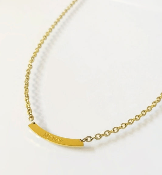 'My Love' Necklace Gold