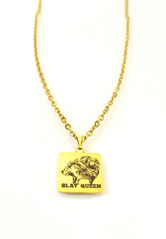 Slay Queen Necklace Gold