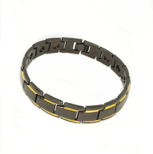 Classy Black&Gold Duotone Bracelet Men