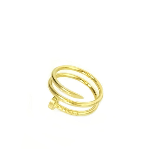 Spijker Nail Ring Gold Stainless Steel