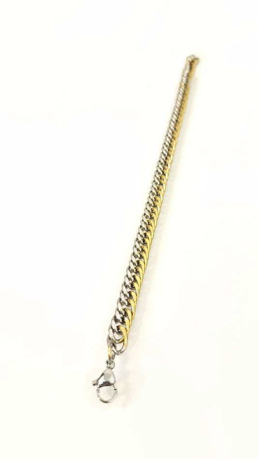 Unique Gold & Silver Mix Bracelet 18K Goldplated