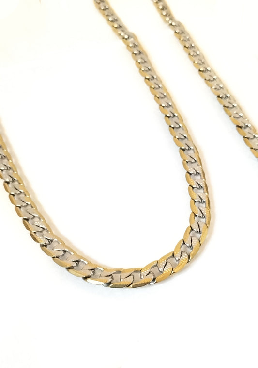Cuban Gold&Silver Mix Luxe Necklace 18K Plated