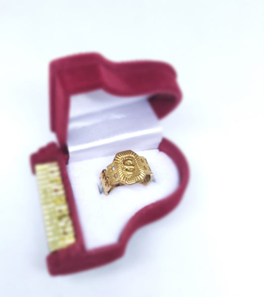 Initial S Letter Ring 18K Goldplated Stainless Steel