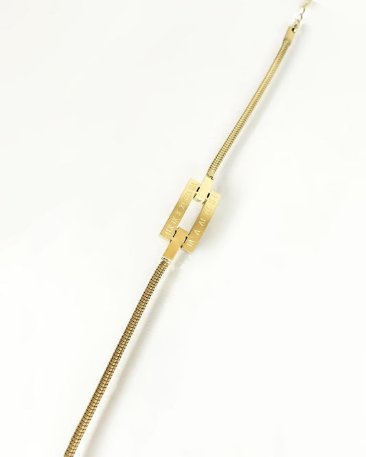 316L Roman Numberals Bracelet Gold